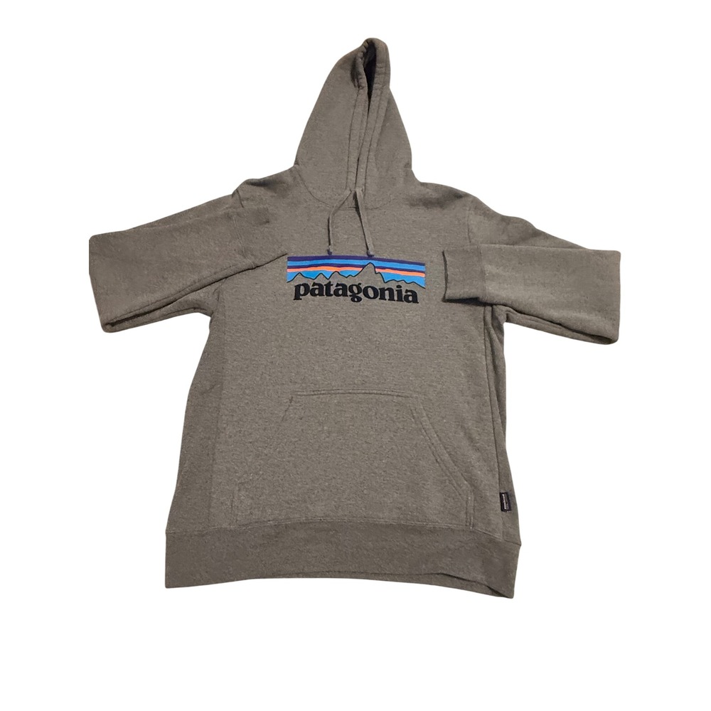 Patagonia Uprising Hoodie Unisex Mens S Womens M Gray Good Logo Pullover 39622